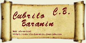 Čubrilo Baranin vizit kartica